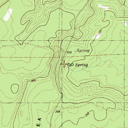 Topographic Map of DD Spring, TX