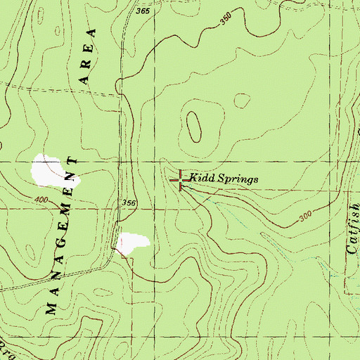 Topographic Map of Kidd Spring, TX