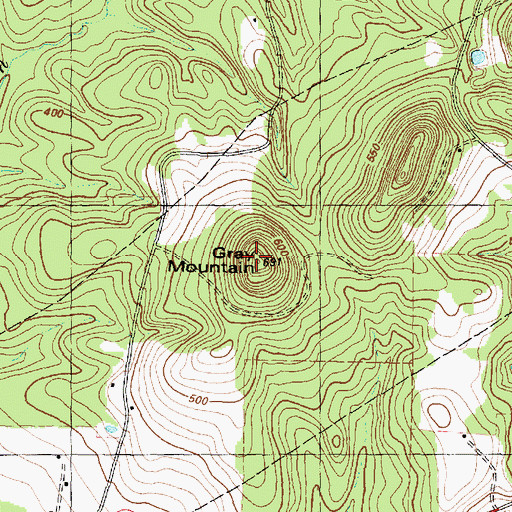 Topographic Map of Gray Mountain, TX