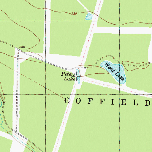 Topographic Map of Peters Lake, TX