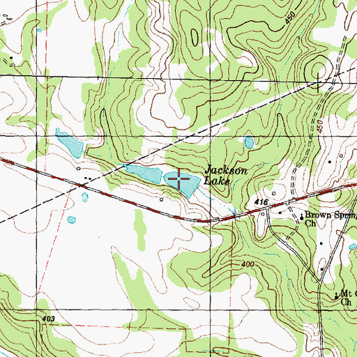 Topographic Map of Jackson Lake, TX