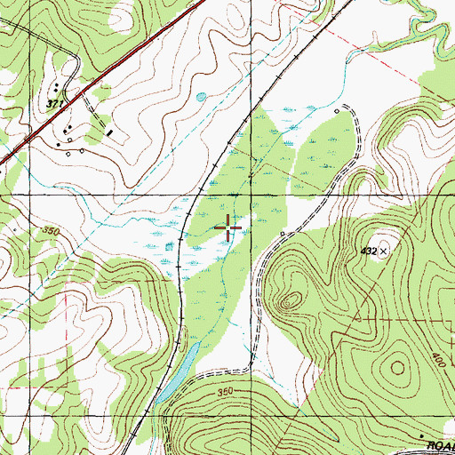 Topographic Map of Smith Branch, TX