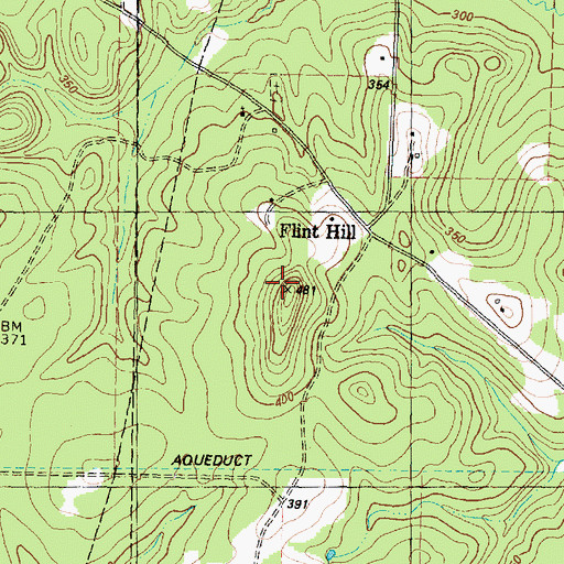 Topographic Map of Flint Hill, TX