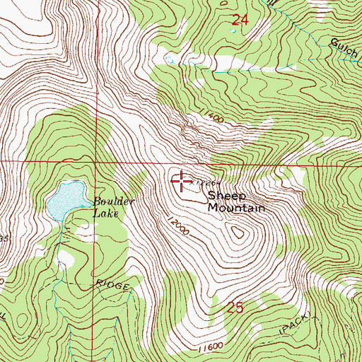 Topographic Map of Sheep Mountain, CO