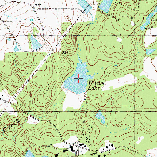 Topographic Map of Wilson Lake, TX