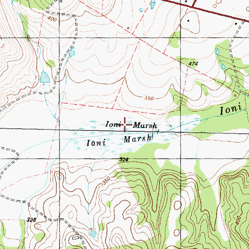 Topographic Map of Ioni Marsh, TX