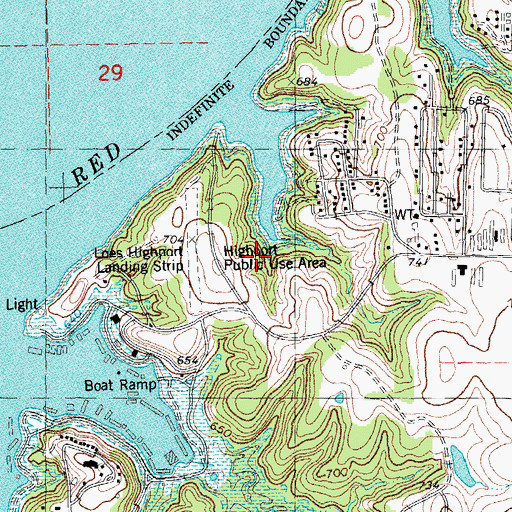 Topographic Map of Highport Public Use Area, TX