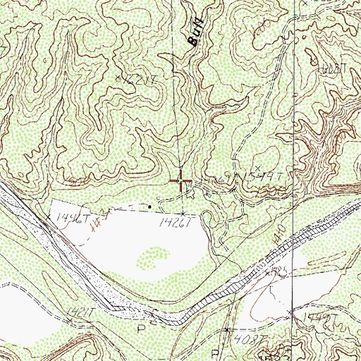 Topographic Map of Bull Canyon, TX