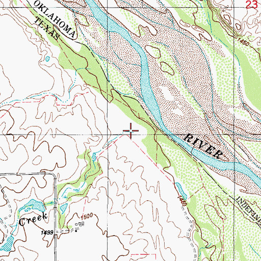 Topographic Map of Kid Creek, TX