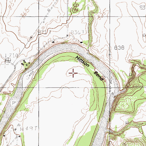 Topographic Map of Pleasant Valley, TX