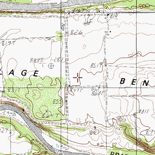 Topographic Map of Village Bend, TX