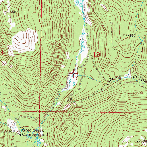 Topographic Map of New Dollar Gulch, CO
