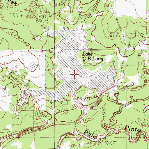 Topographic Map of Lake C B Long, TX