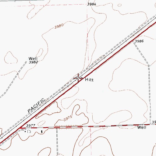 Topographic Map of Hitt, TX