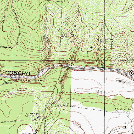 Topographic Map of Deep Hollow, TX