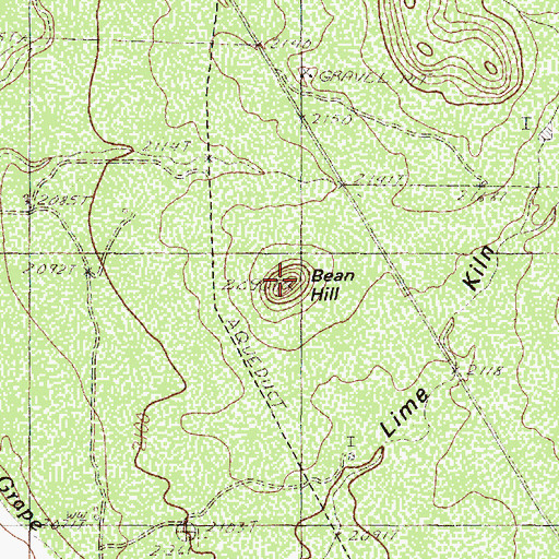 Topographic Map of Bean Hill, TX