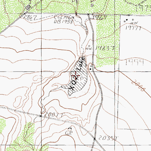Topographic Map of XQZ Lake, TX