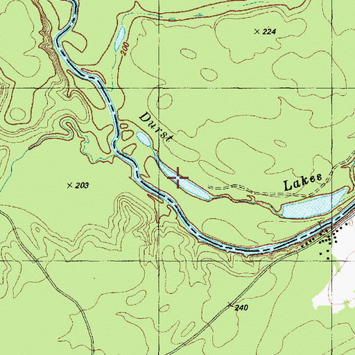 Topographic Map of Durst Lakes, TX