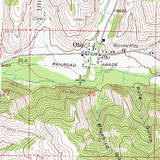 Topographic Map of Gold Creek, CO