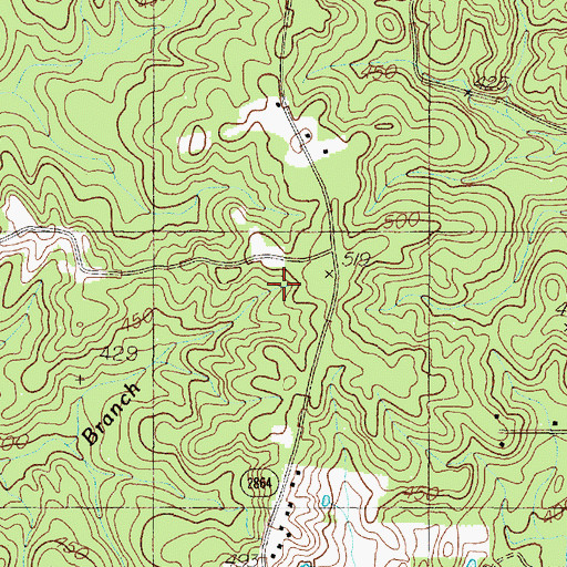 Topographic Map of Broadtree Branch, TX