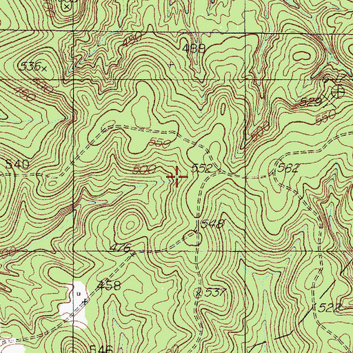 Topographic Map of Caney Creek, TX