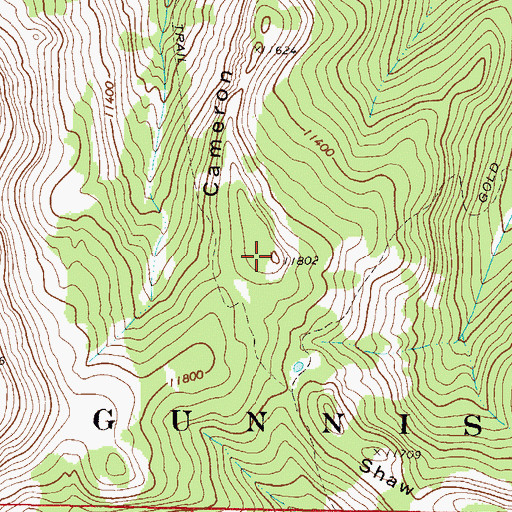 Topographic Map of Cameron Mountain, CO