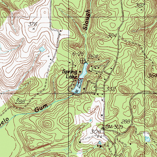 Topographic Map of Spring Lake, TX