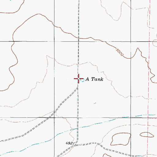 Topographic Map of A Tank, TX