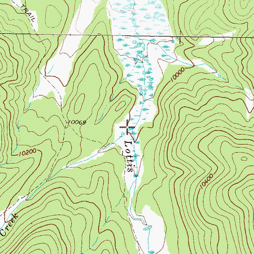 Topographic Map of Cameron Creek, CO