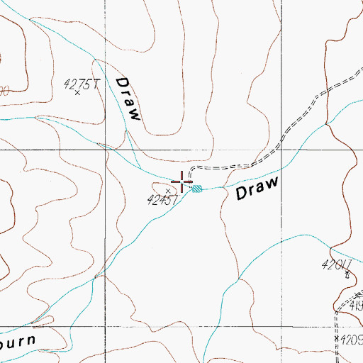 Topographic Map of Wasson Draw, TX