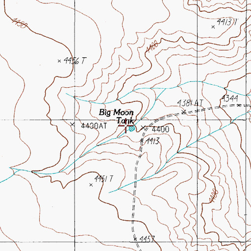 Topographic Map of Big Moon Tank, TX