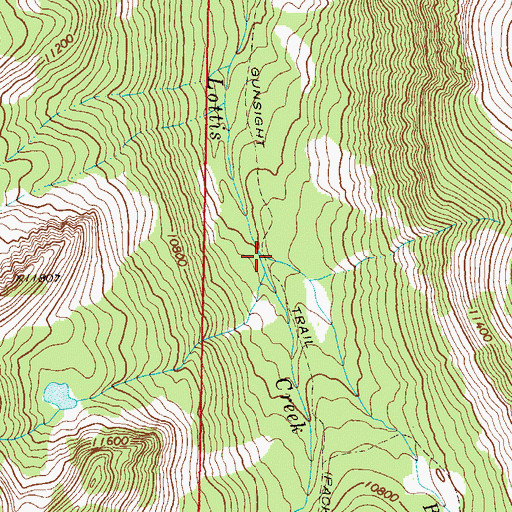 Topographic Map of Brush Creek, CO