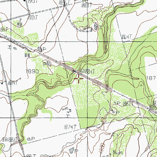 Topographic Map of Mulberry Canyon, TX