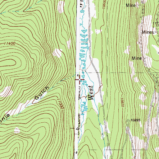 Topographic Map of Porcupine Gulch, CO