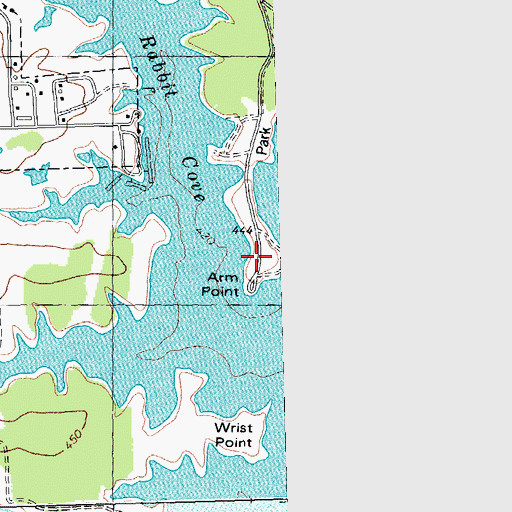 Topographic Map of Arm Point, TX