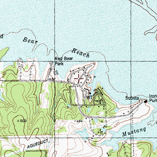 Topographic Map of Red Bear Park, TX