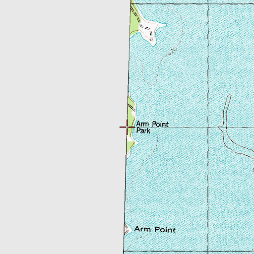 Topographic Map of Arm Point Park, TX