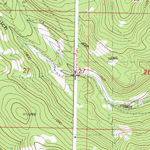 Topographic Map of Jackson Gulch, CO