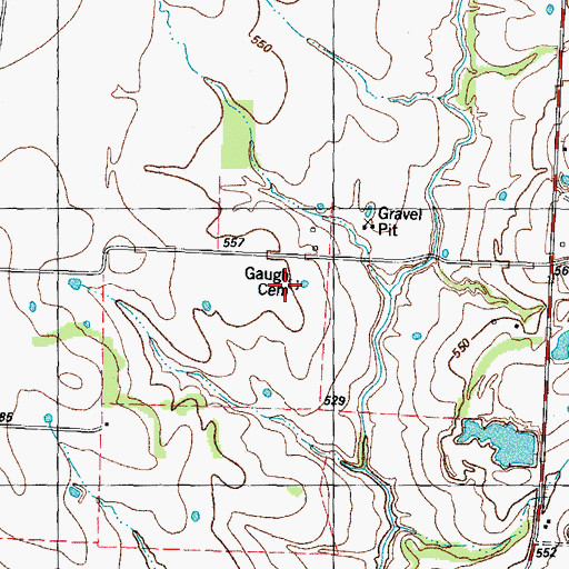 Topographic Map of Gough Cemetery, TX