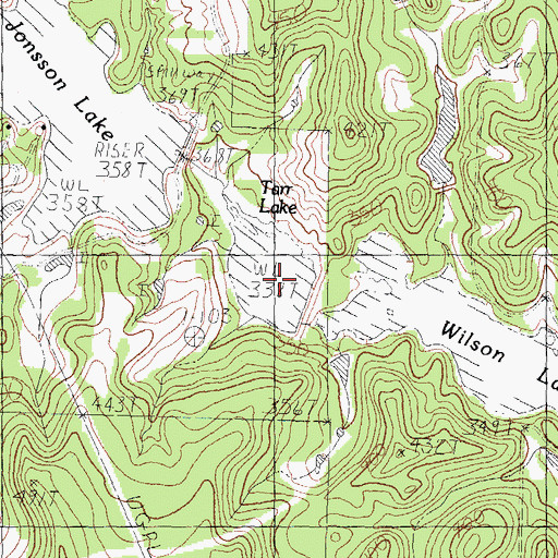 Topographic Map of Tarr Lake, TX