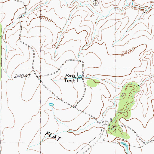 Topographic Map of Bass Tank, TX