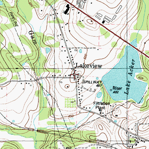 Topographic Map of Lake View, TX