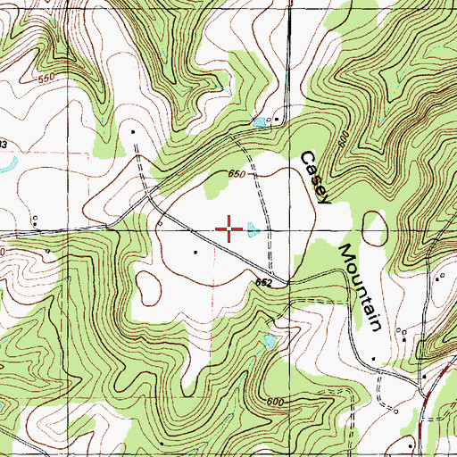 Topographic Map of Casey Mountain, TX