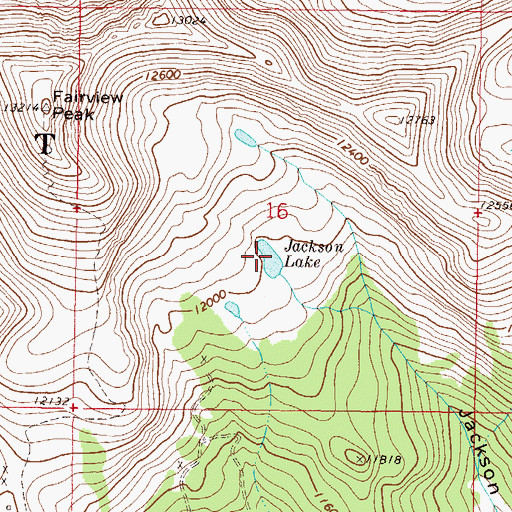 Topographic Map of Jackson Lake, CO