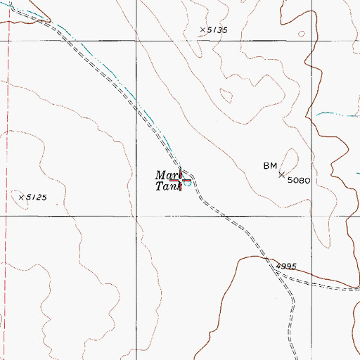 Topographic Map of Mare Tank, TX