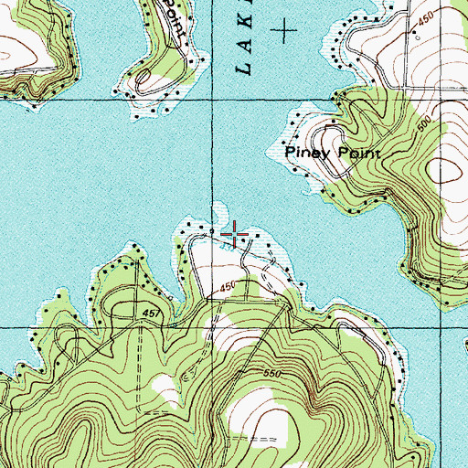 Topographic Map of Lake Jacksonville, TX
