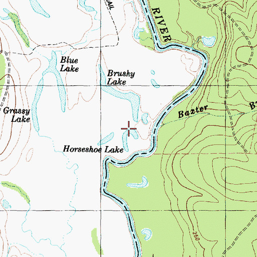 Topographic Map of Horseshoe Lake, TX
