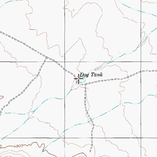 Topographic Map of Dog Tank, TX