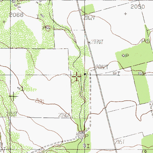 Topographic Map of Mapes Hollow, TX