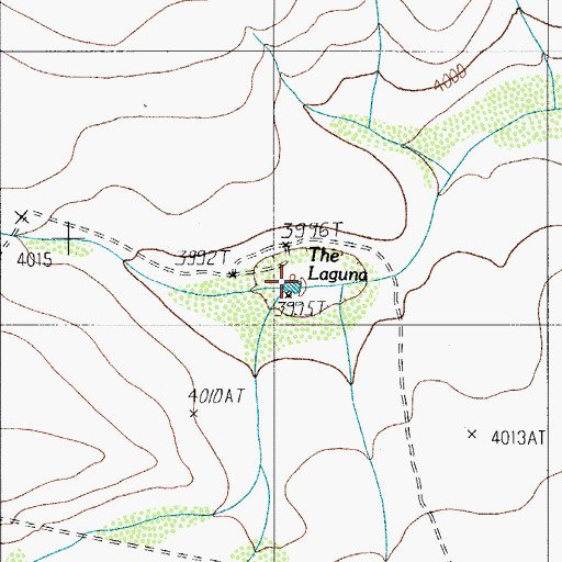 Topographic Map of The Laguna, TX